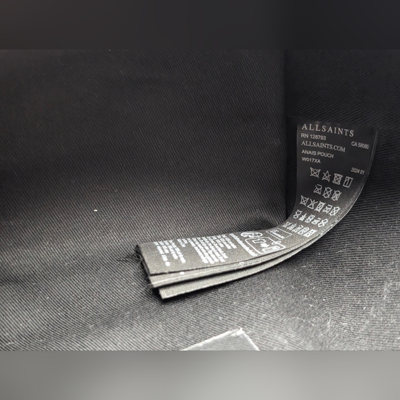 Small White leather AllSaints Anais Pouch Makeup Case (W/ Free Diptyque Samples) - Picture 11 of 14